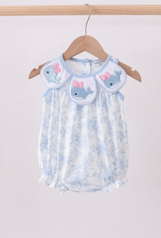 Whale Embroidered Bubble