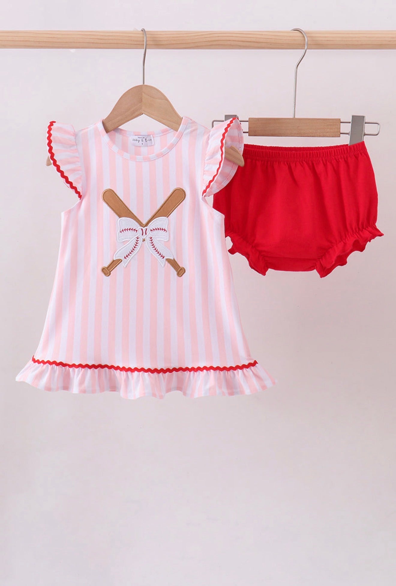 Pink Baseball Bloomer Set
