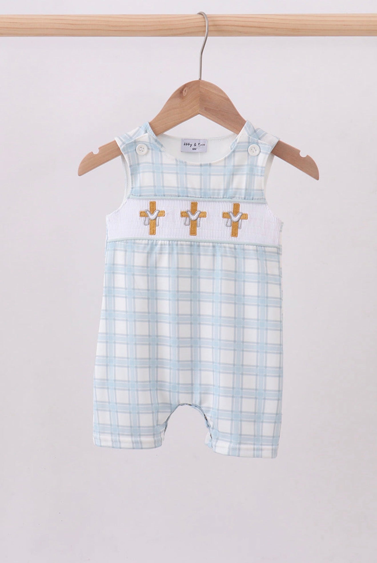 Cross Smocked Plaid Jonjon