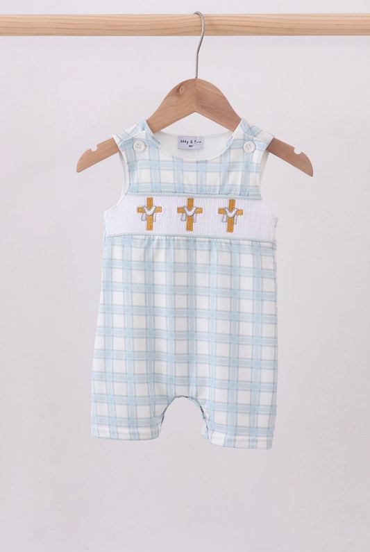 Cross Smocked Plaid Jonjon