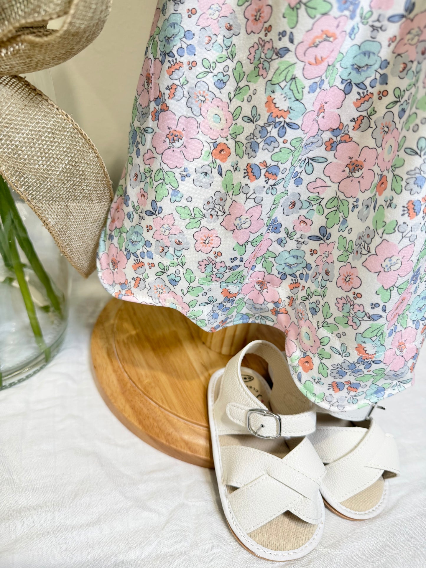 Pastel Floral Smocked Dress