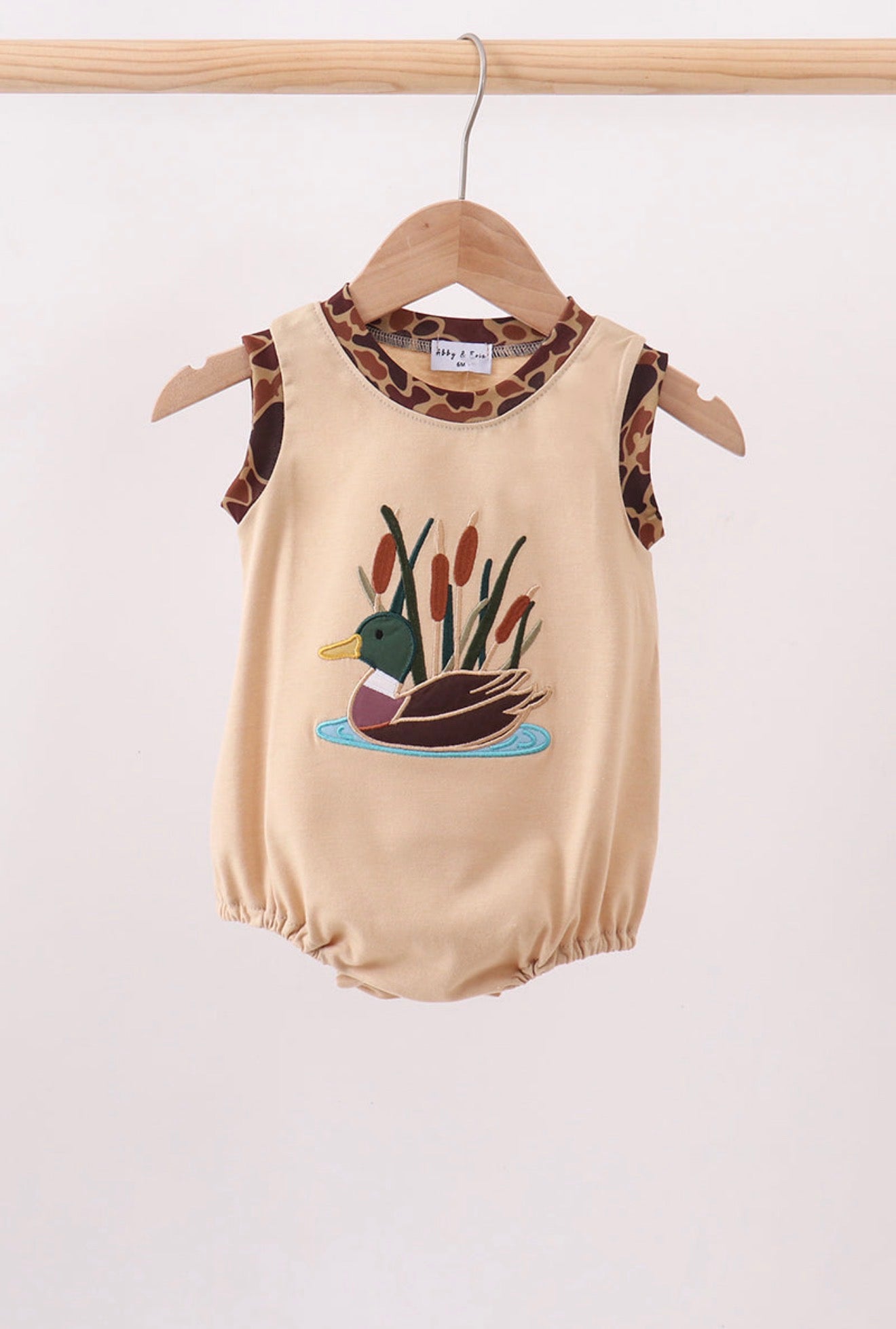 Camo Duck Applique Bubble