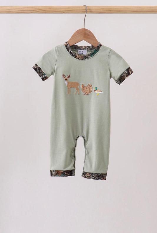 Hunting Embroidered Romper