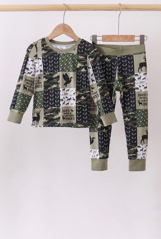 Camo Deer Bamboo Pajama Set