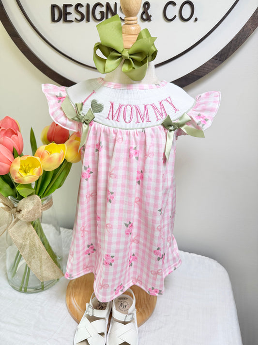 Pink I Love Mommy Dress