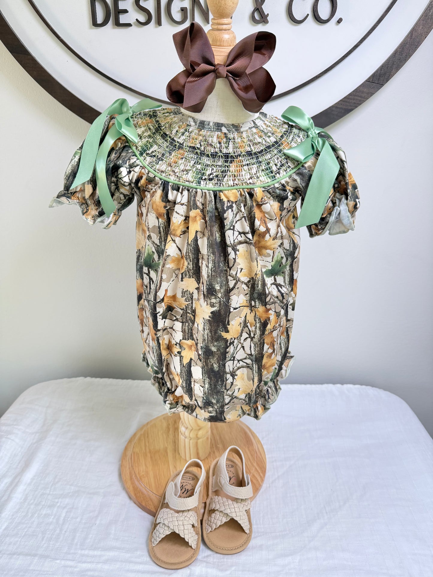 Camo Smocked Bubble