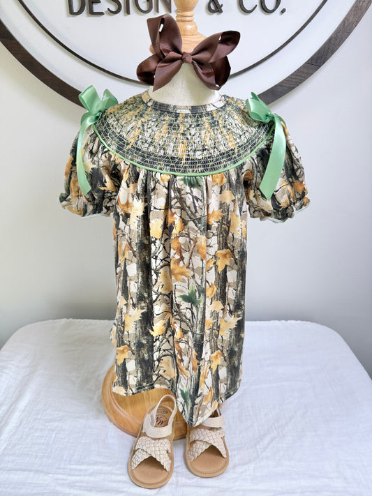 Camo Smocked Dress