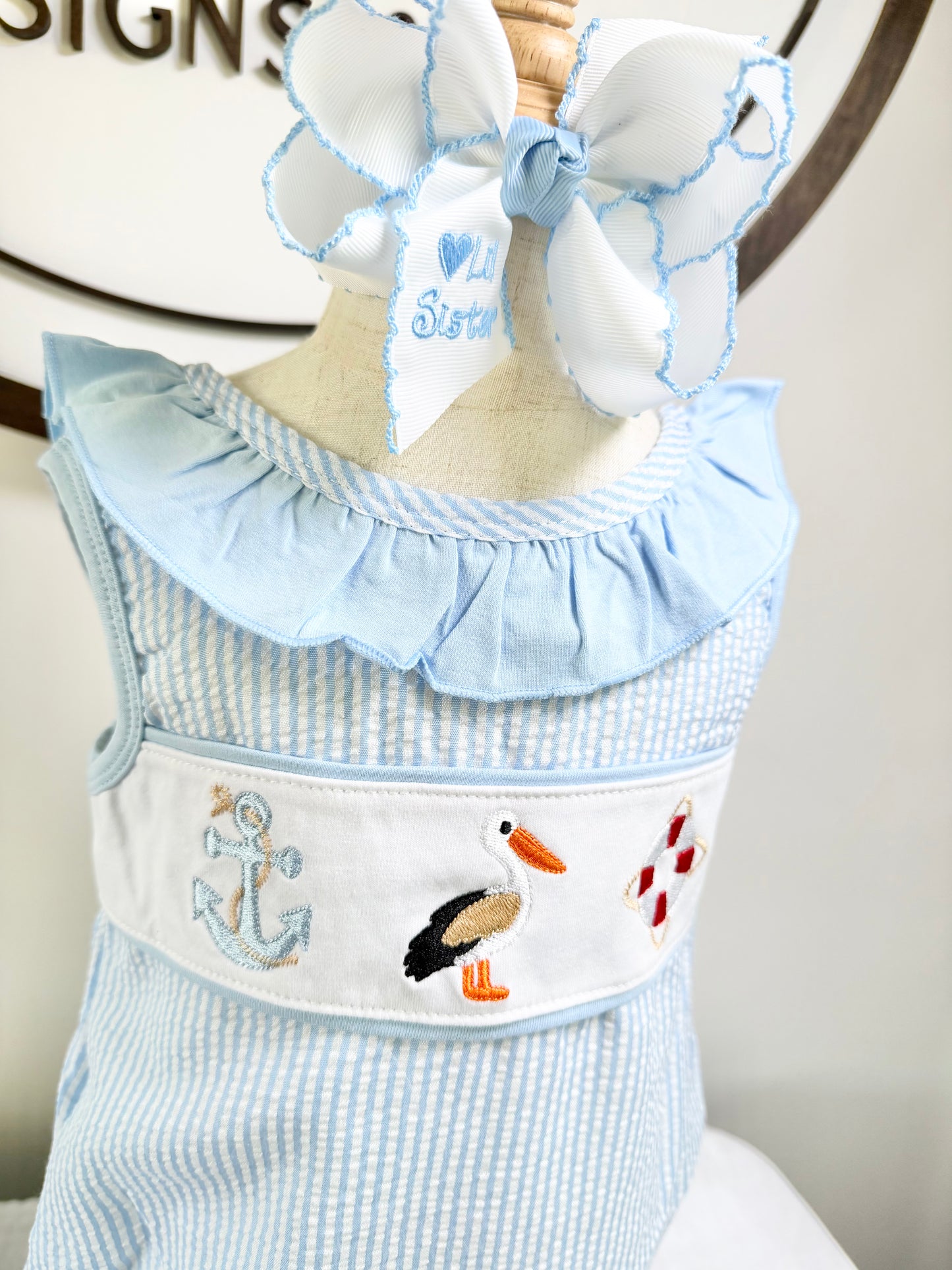 Nautical Seersucker Dress