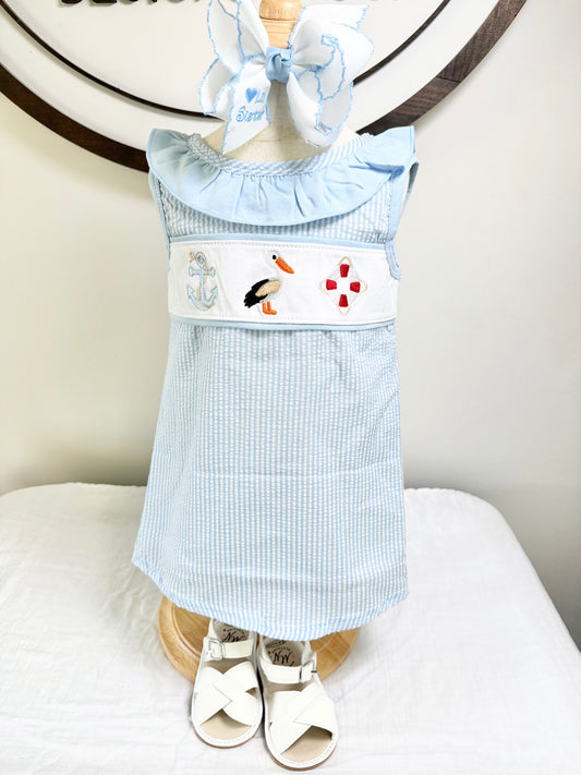 Nautical Seersucker Dress