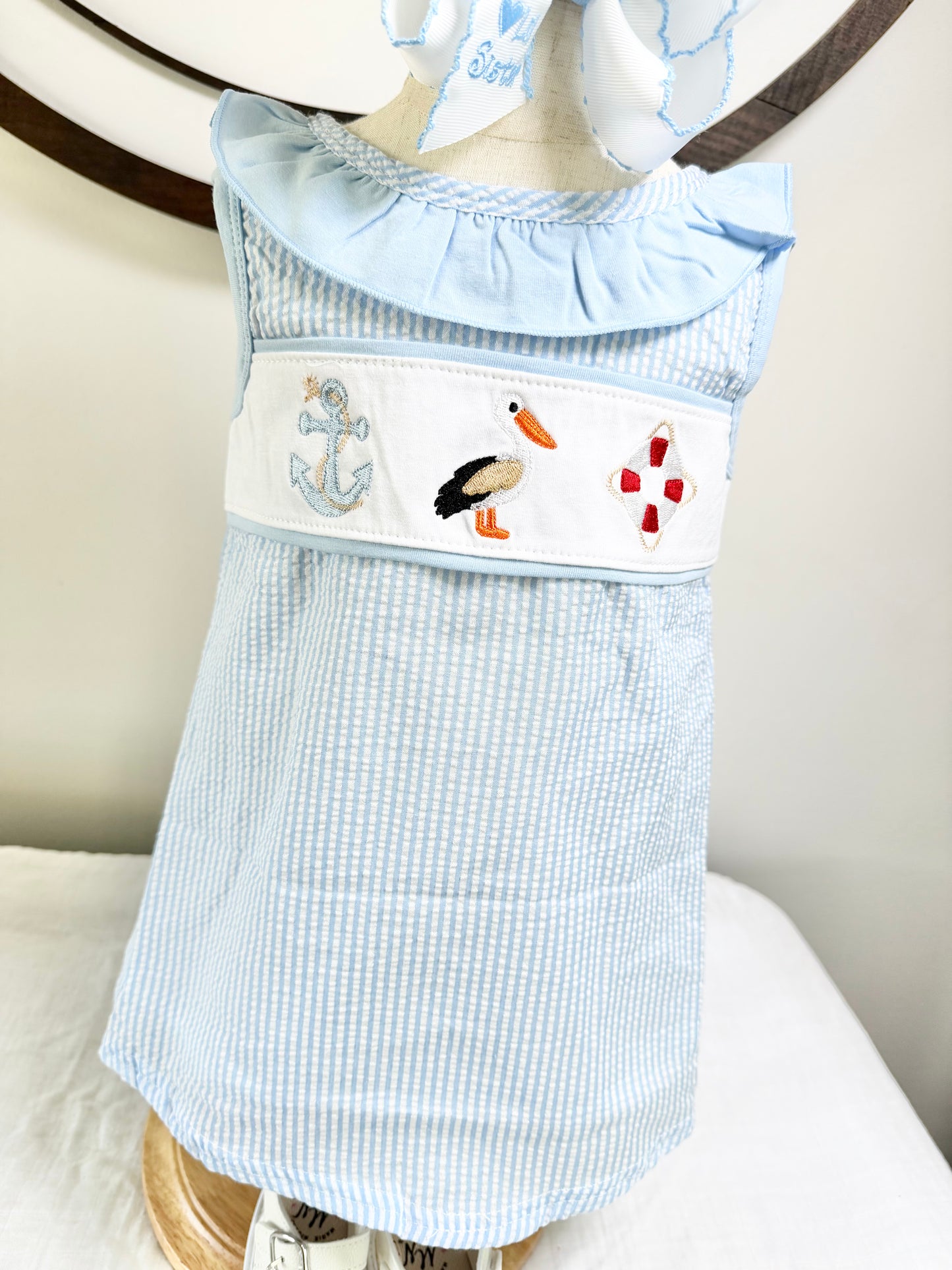 Nautical Seersucker Dress