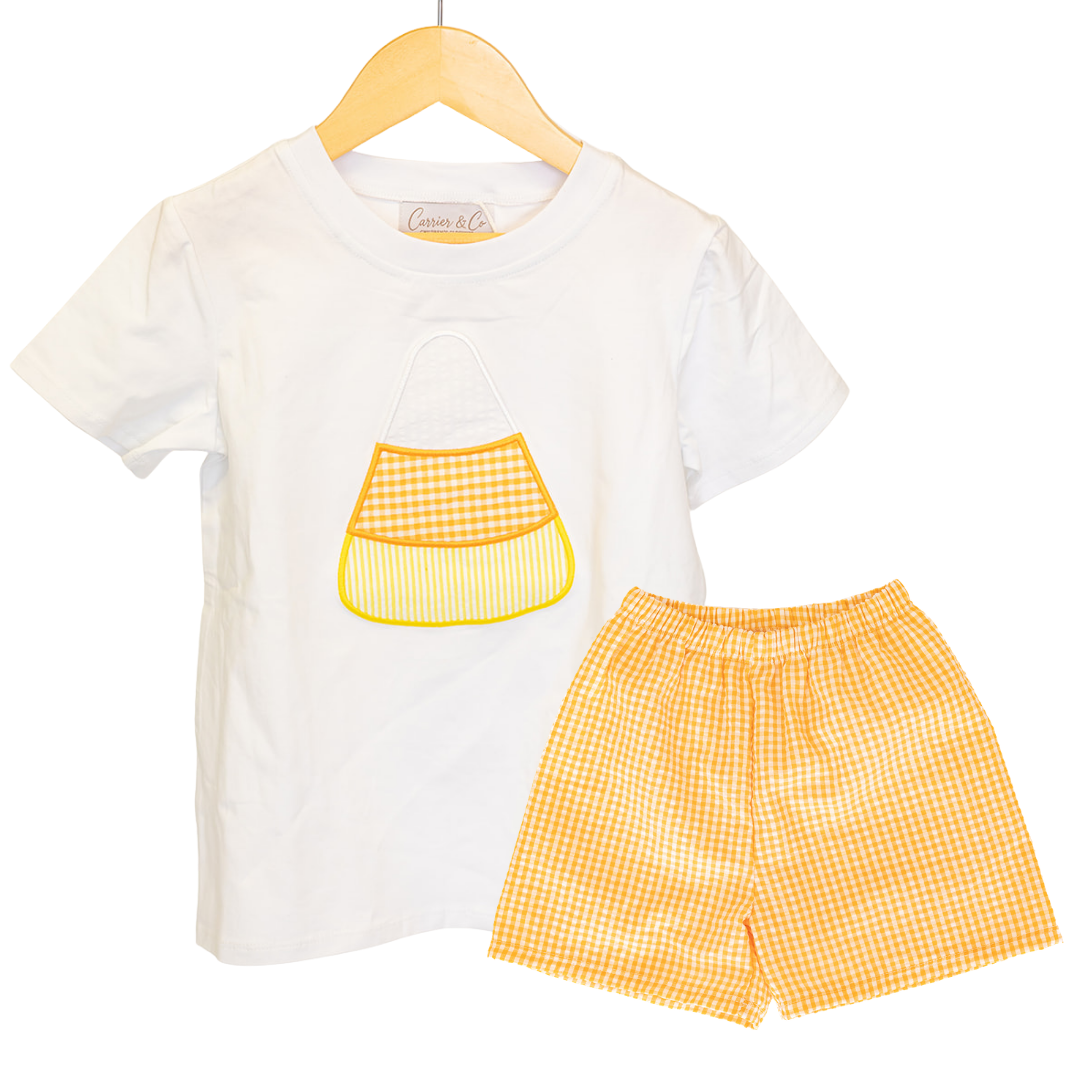 Candy Corn Shorts Set