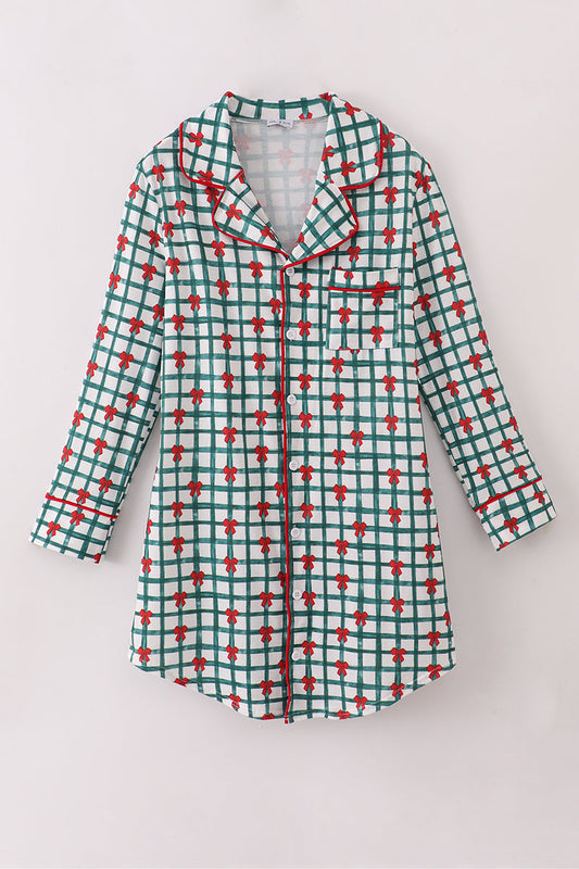 Bow Plaid Adult Gown