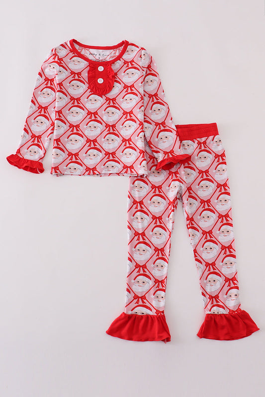 Red Santa Bamboo Pajama Set