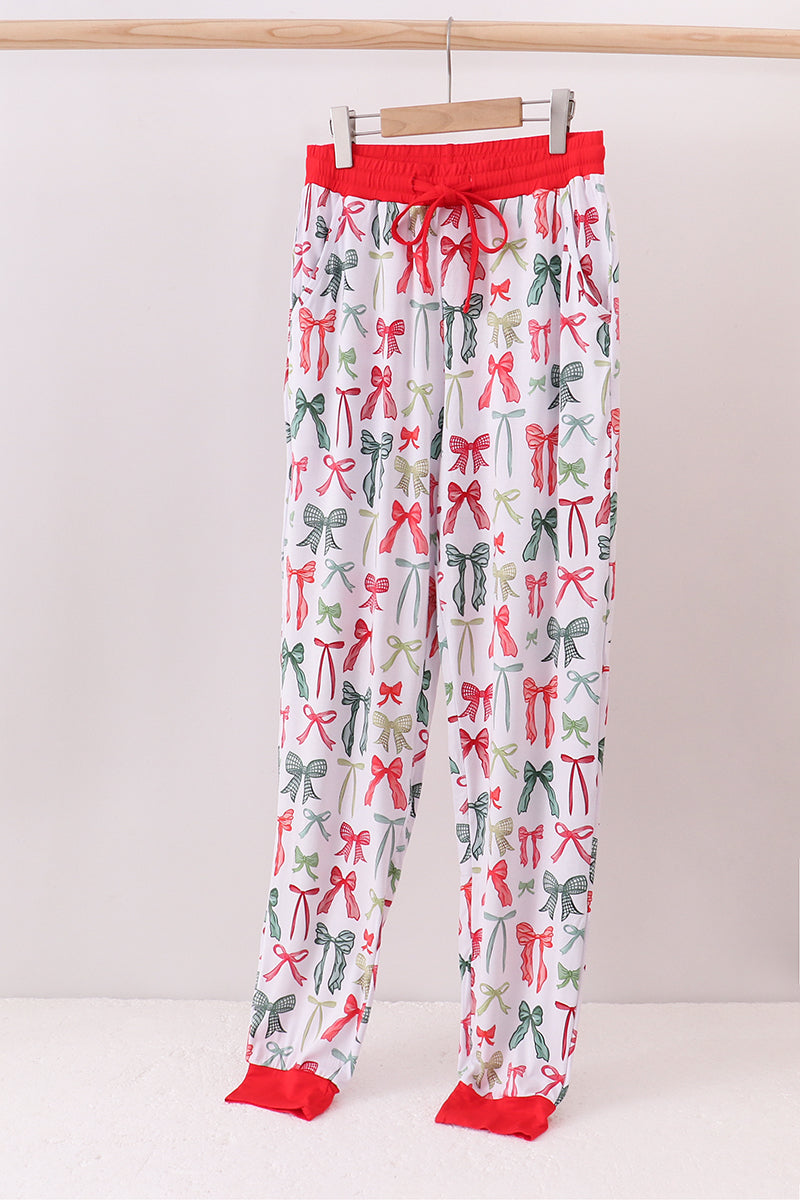 Adult Bamboo Bow Pajama Pants