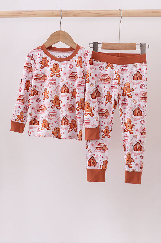 Brown Gingerbread Bamboo Pants Set