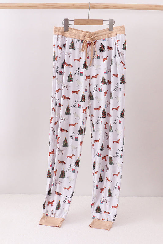 Christmas Dogs Adult Bamboo Pants