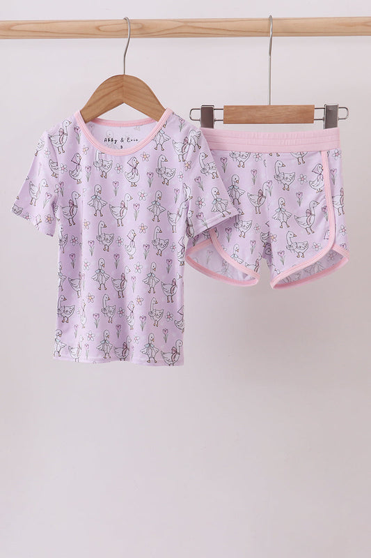 Goose Bamboo Shorts Set