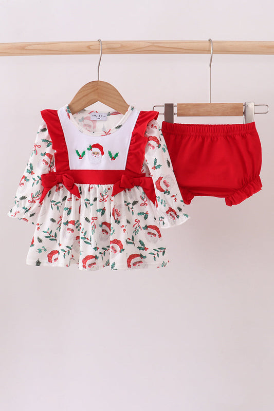 Embroidered Santa Claus Bloomer Set