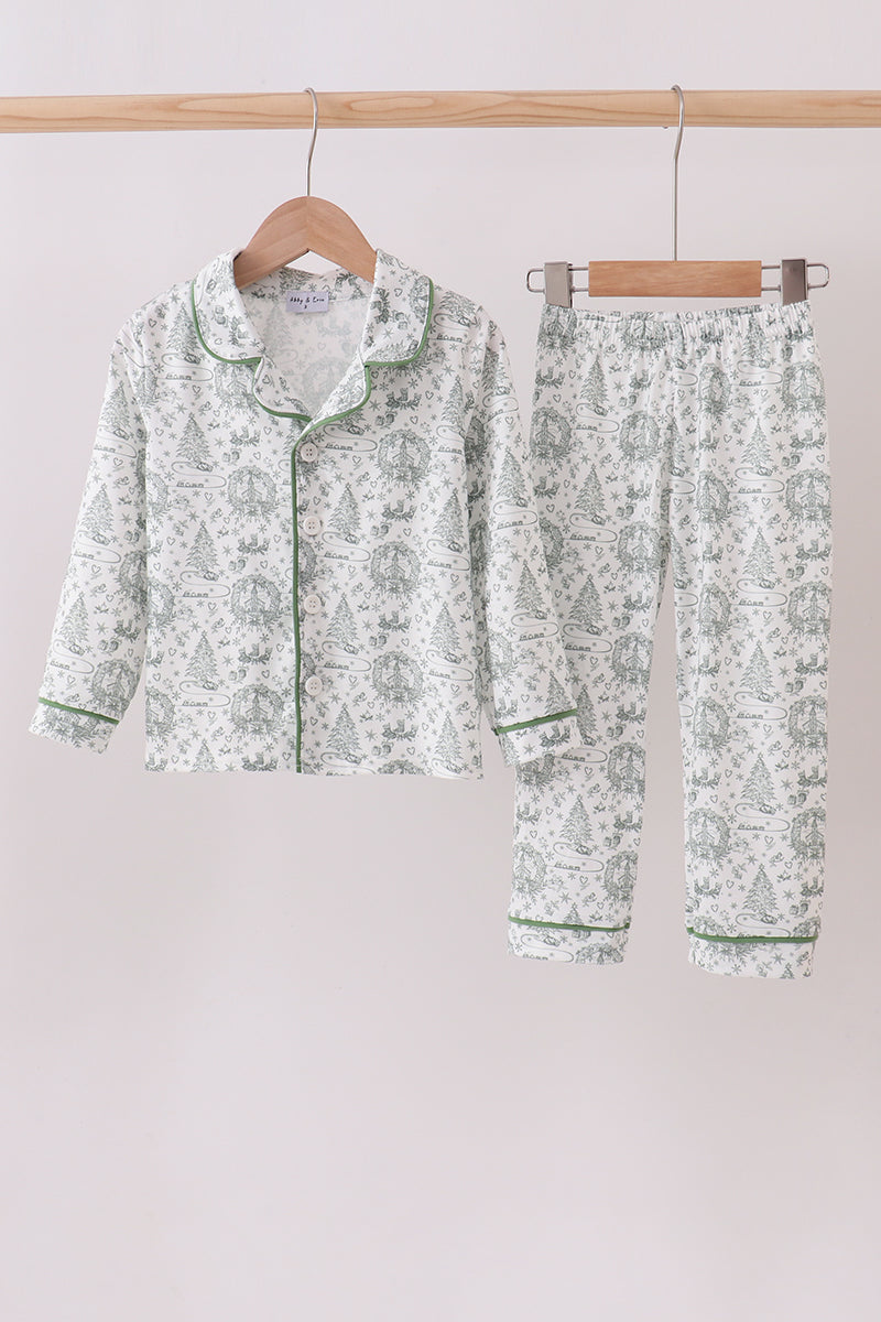 Green Christmas Pajama Pants Set
