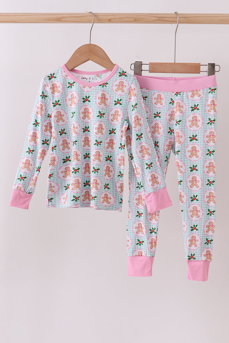 Holly & Gingerbread Bamboo Pajama Pants Set
