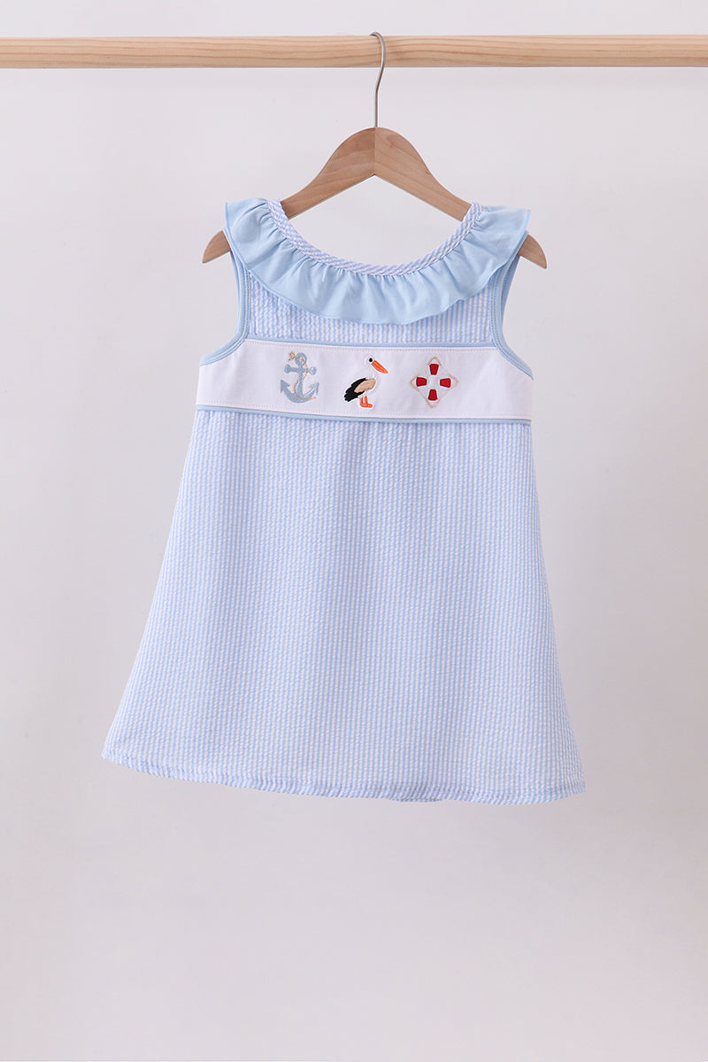 Nautical Seersucker Dress