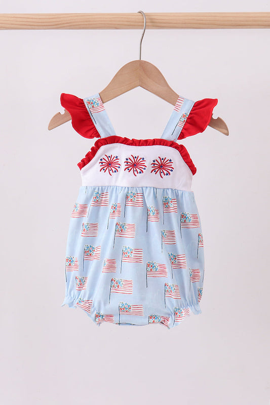 Firework Embroidered Ruffle Bubble