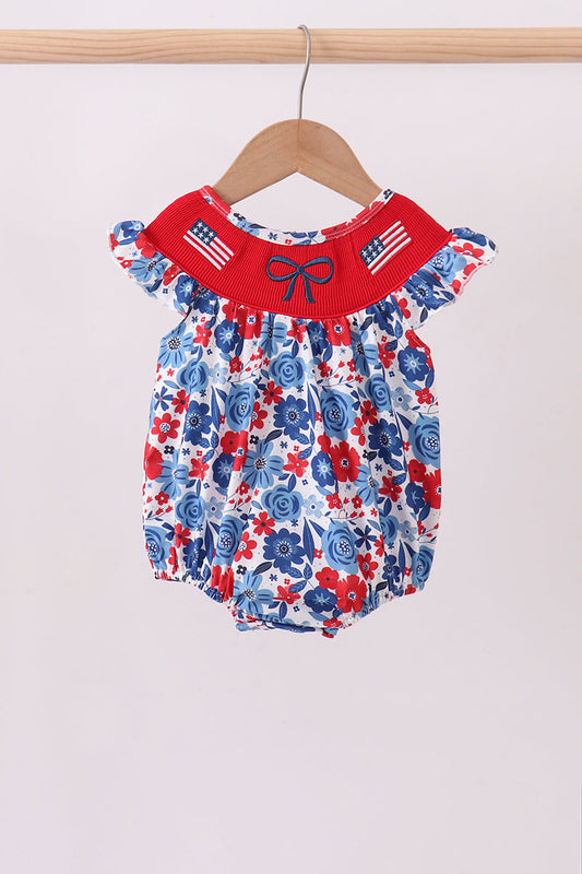 USA Floral Smocked Bubble