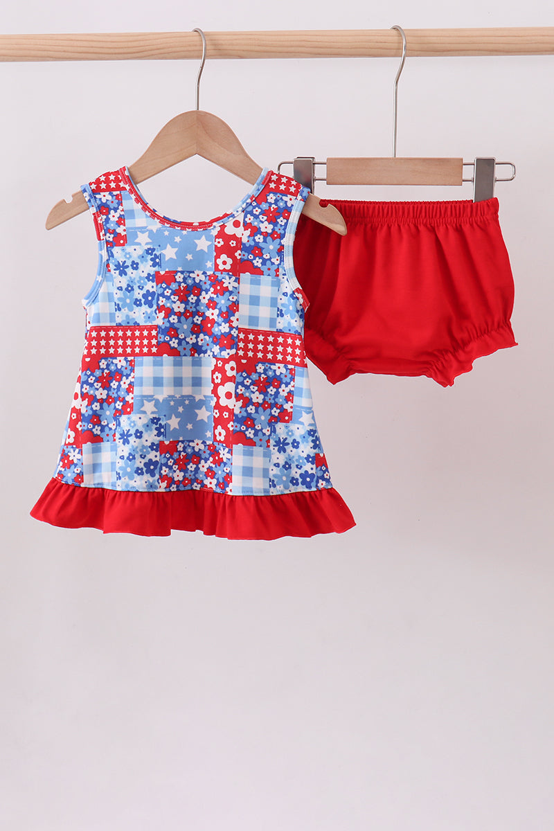 USA Swing Back Patchwork Bloomer Set