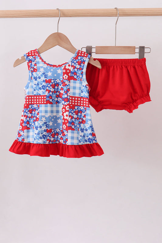 USA Swing Back Patchwork Bloomer Set