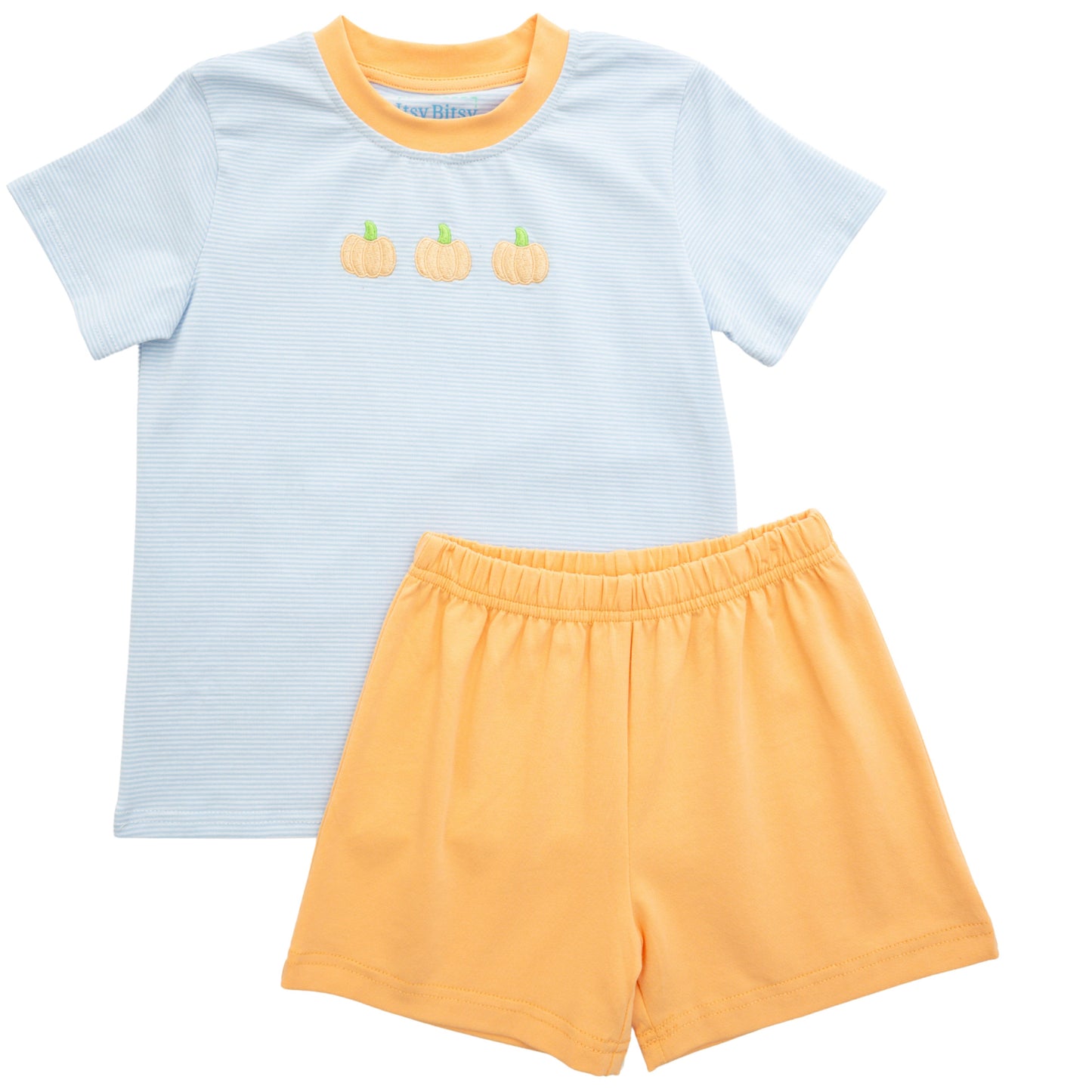 Blue Pumpkin Shorts Set