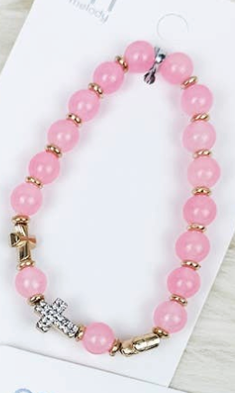 Soft Tone Cross Charm Bracelet