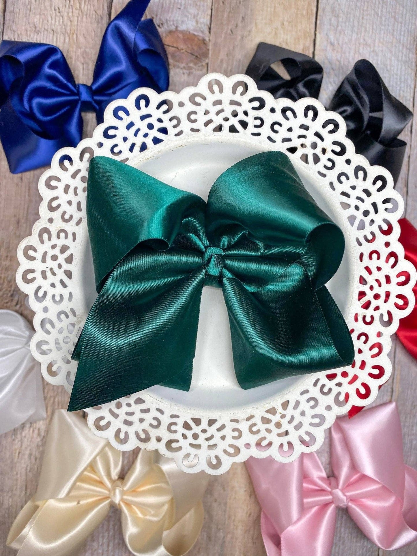 Classic Satin Hair Bows- 4.5" - Multiple Colors