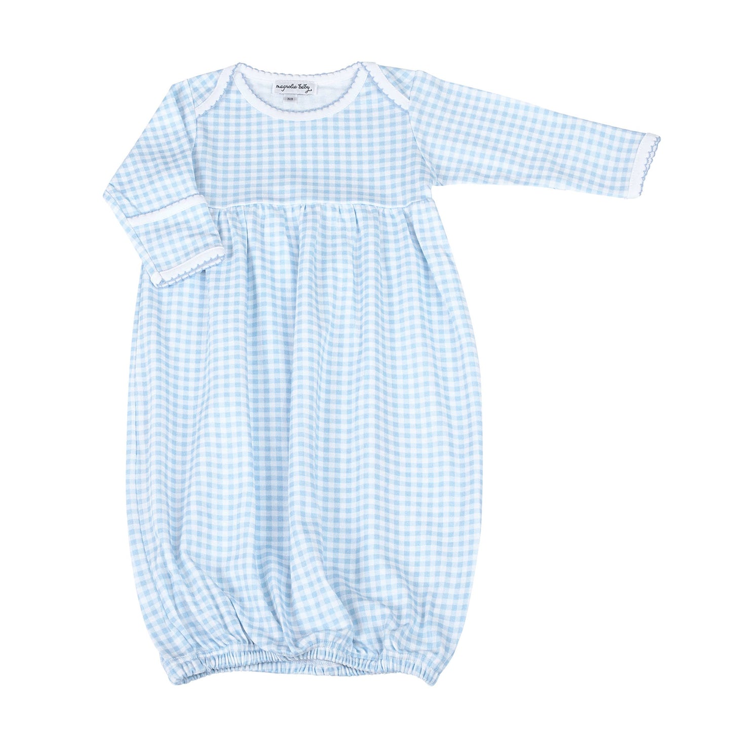 Mini Checks Gown - Blue