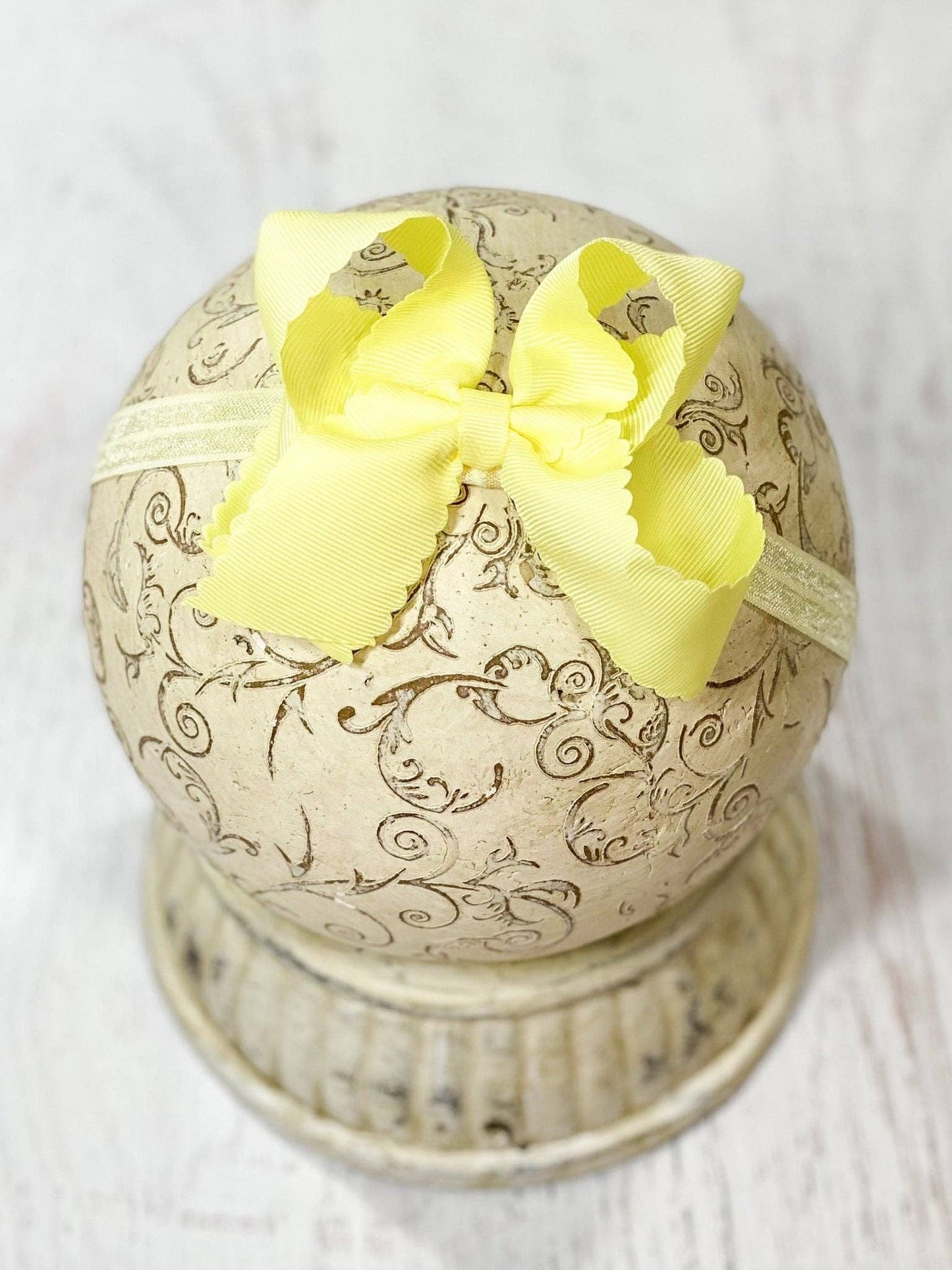Classic Scalloped Bow - Headband - 4.5" (3 colors)