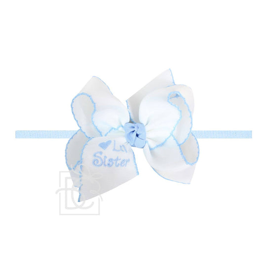 Lil Sis Headband with Embroidered Bow (2 colors)