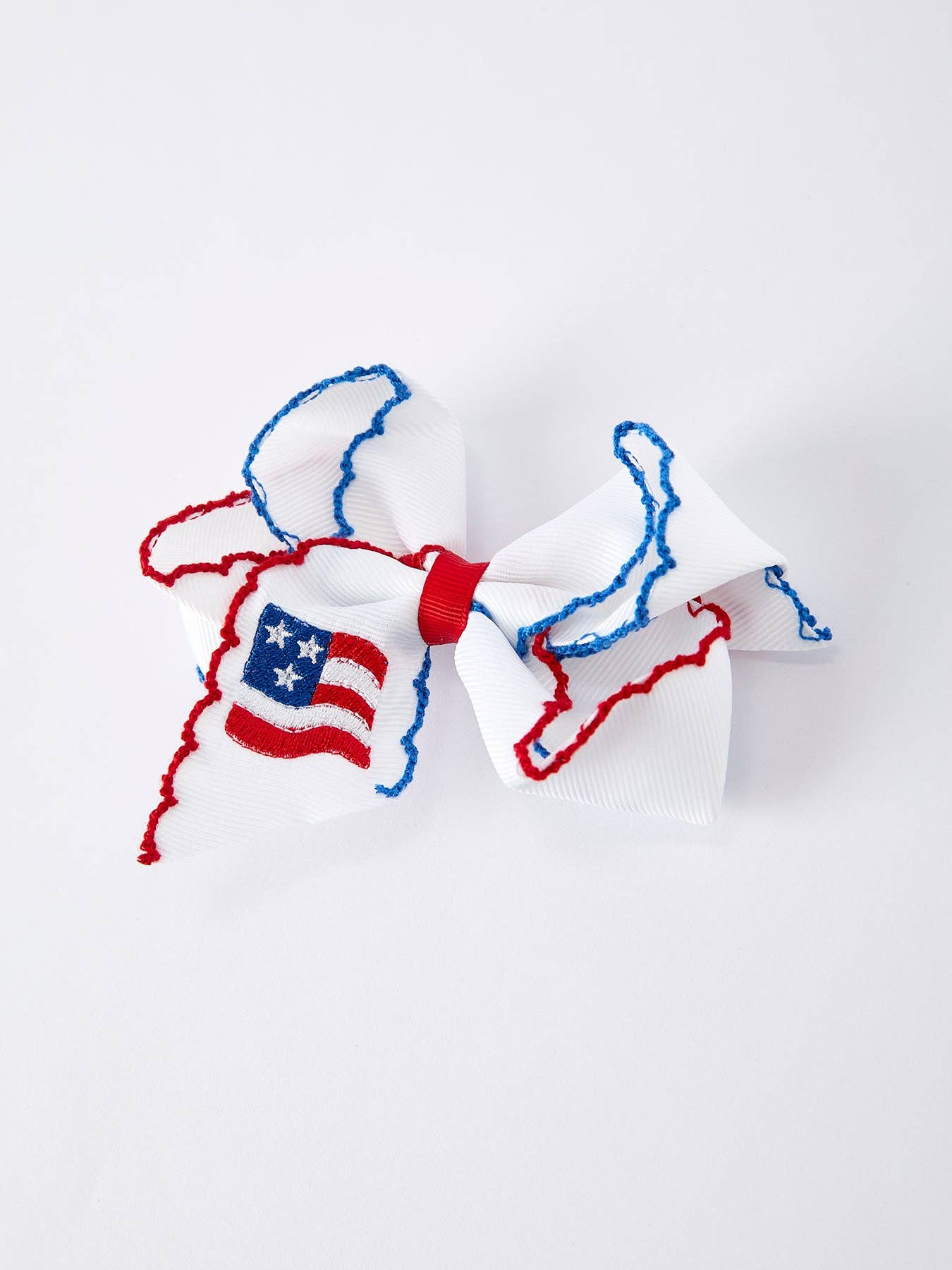 Stars & Stripes Flag Hair Bow 4.5"