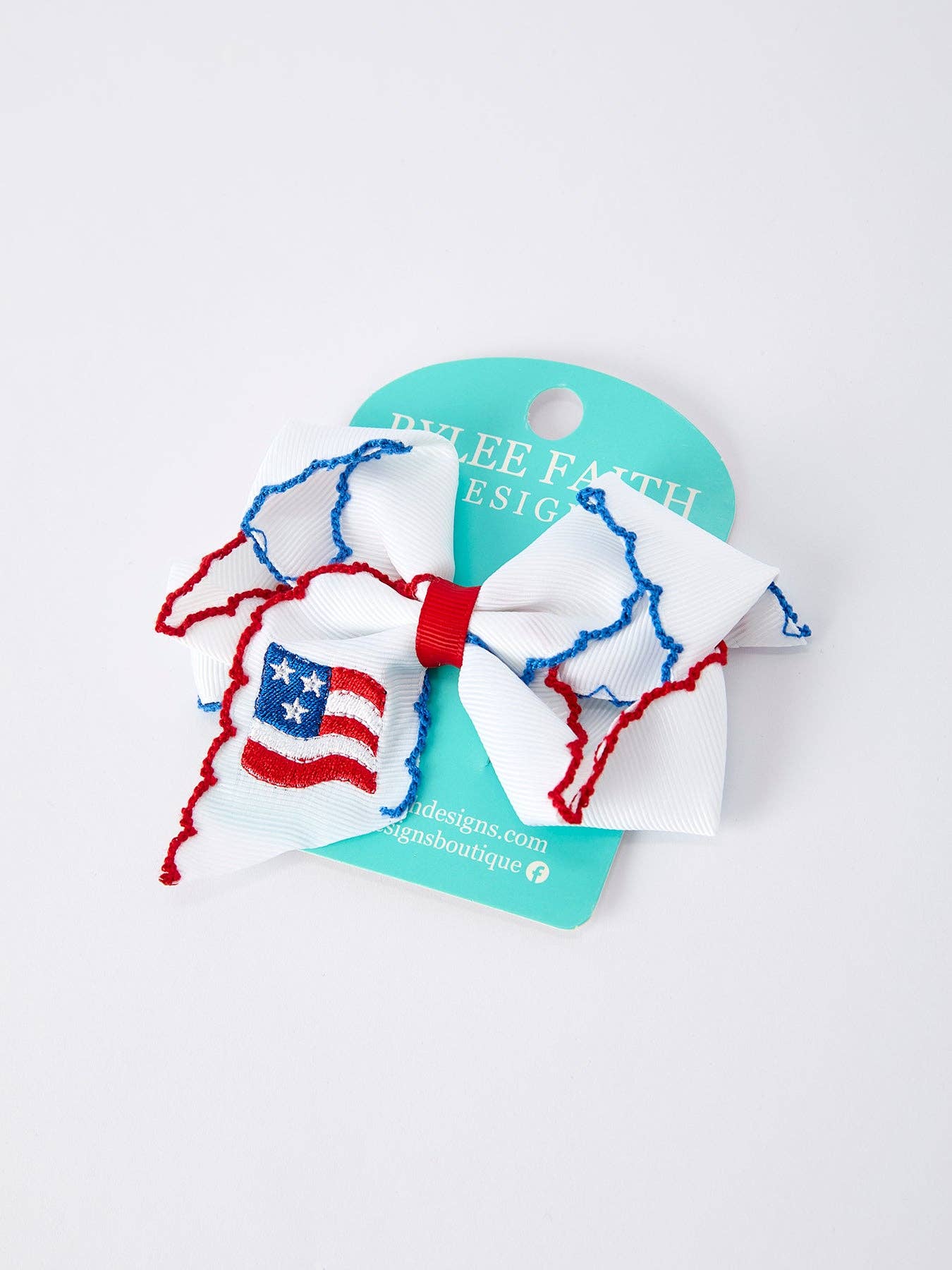 Stars & Stripes Flag Hair Bow 4.5"