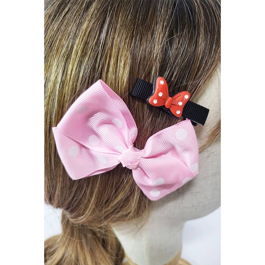 Polka Dot Hair Pin and Bow Set