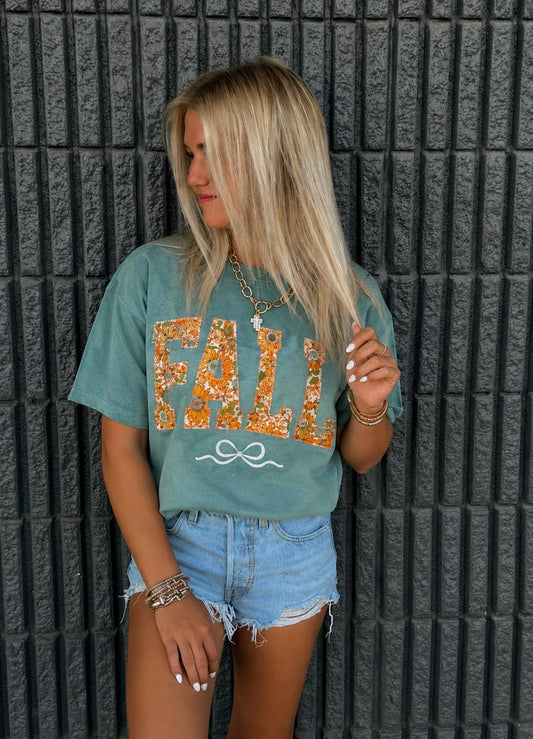 Bow Fall Floral Short Sleeve