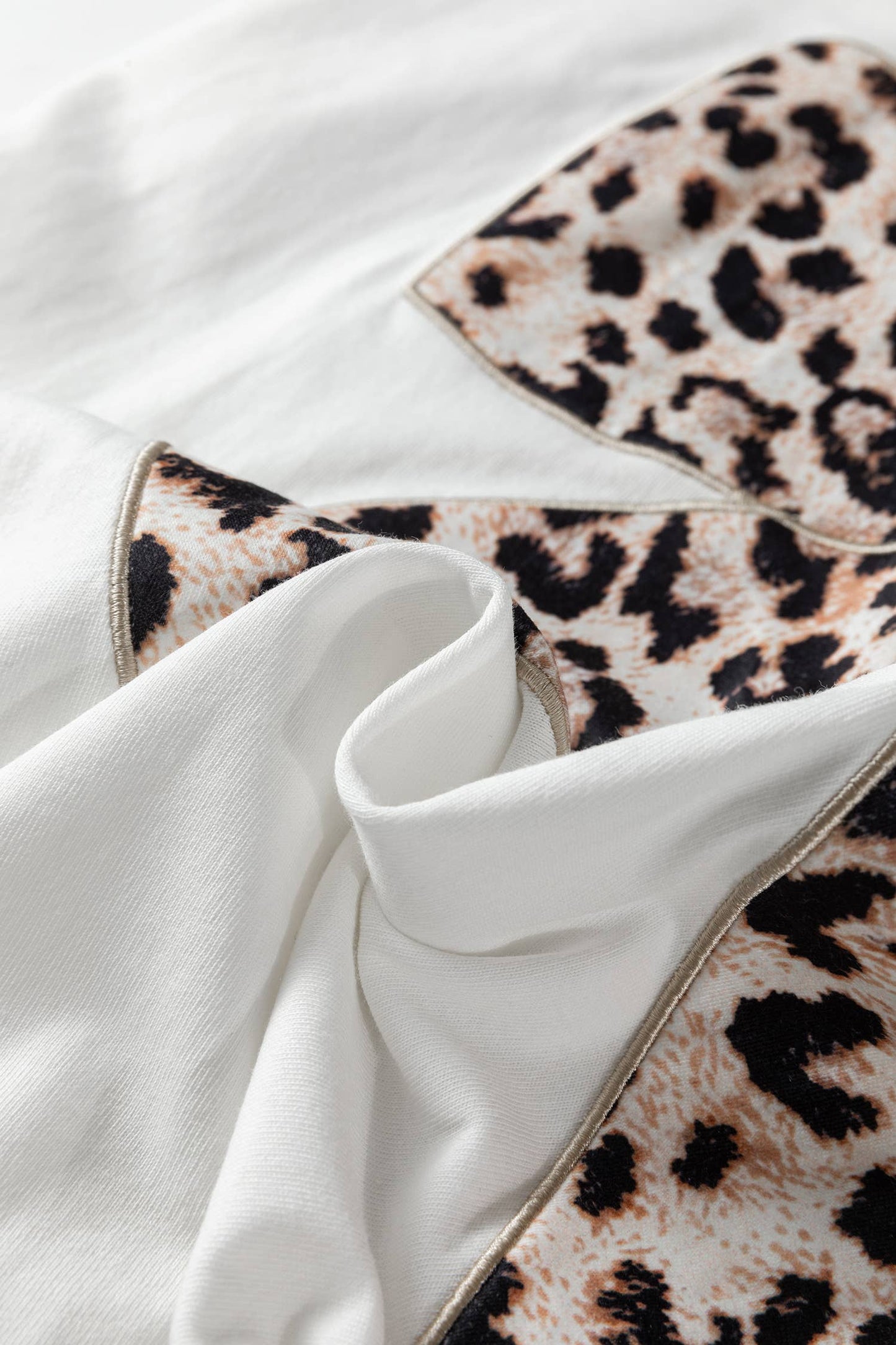 Leopard Bow Embroidered T-Shirt