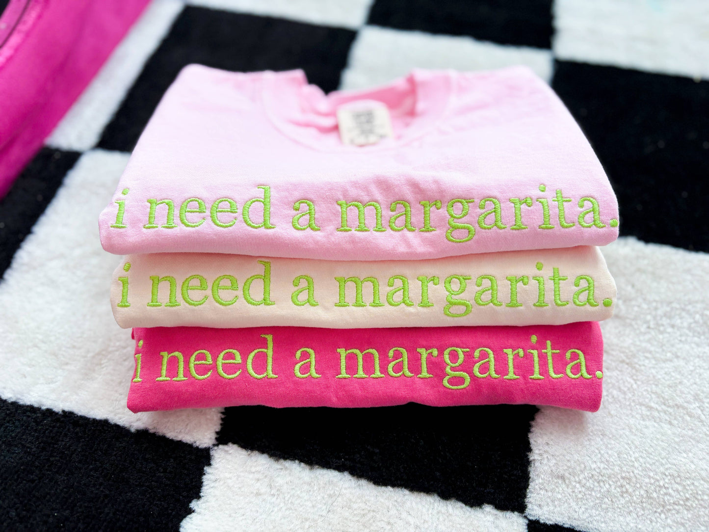 I need a marg Embroidered Tee | Summer Tshirt, Margarita Tee