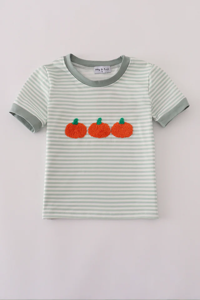 Striped French Knot Top